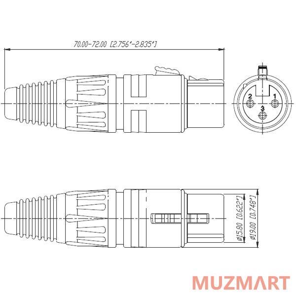 Neutrik NC3FX Кабельный разъем XLR female, посеребренные контакты