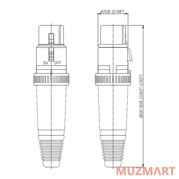 Neutrik NC3FXS Кабельный разъем XLR female с выключателем