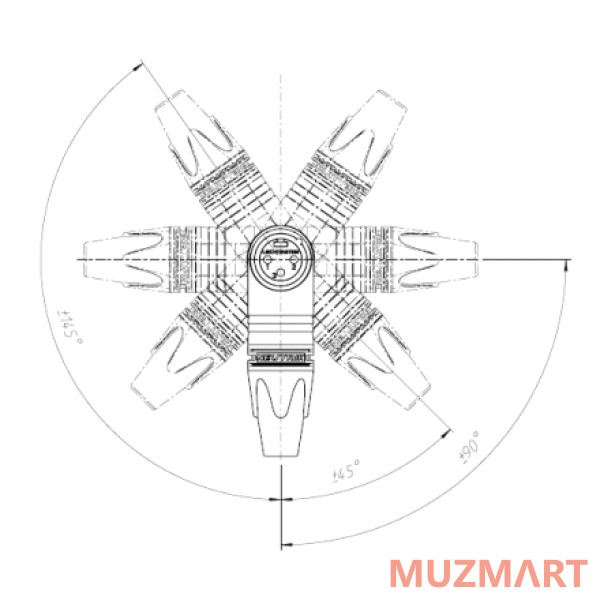 Neutrik NC3MRX Кабельный разъем угловой XLR male