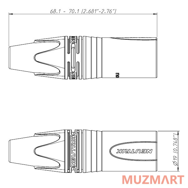 Neutrik NC3MXX-B Кабельный разъем XLR male