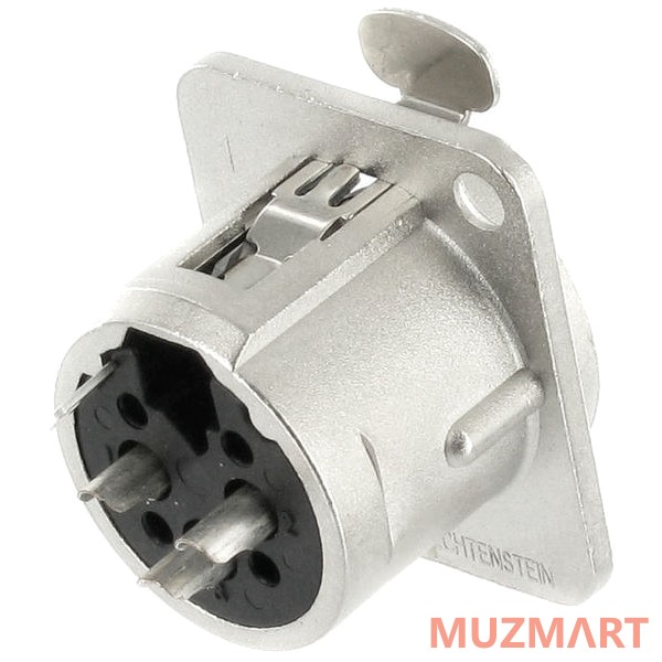 Neutrik NC3FD-L-1 Панельный разъем XLR female, посеребренные контакты