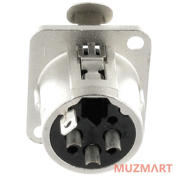 Neutrik NC3FD-L-1 Панельный разъем XLR female, посеребренные контакты