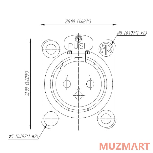 Neutrik NC3FD-L-B-1 Панельный разъем XLR female
