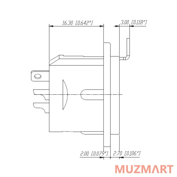 Neutrik NC3FD-L-B-1 Панельный разъем XLR female