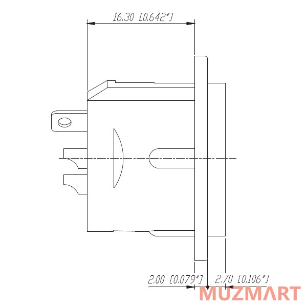 Neutrik NC3MD-L-B-1 Панельный разъем XLR male