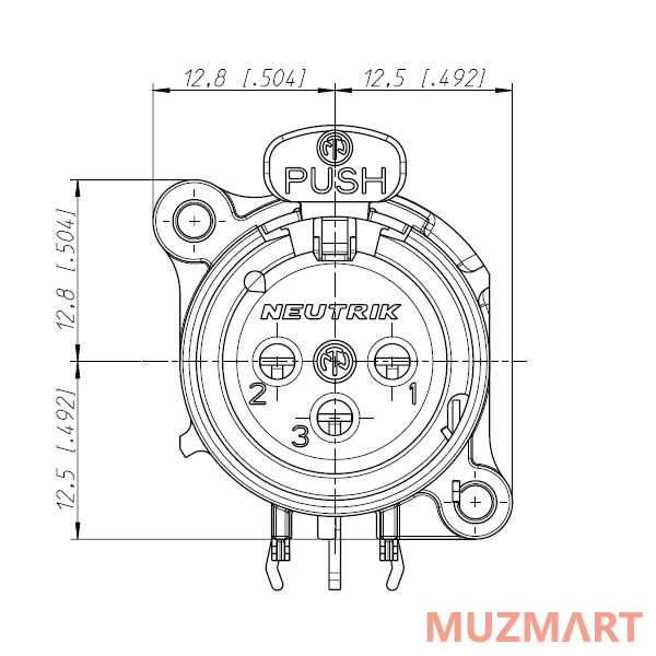 Neutrik NC3FAH1 Панельный разъем XLR female