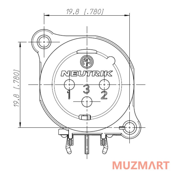 Neutrik NC3MAH Панельный разъем XLR male