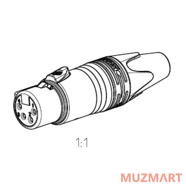 Neutrik NC4FXX Кабельный разъем XLR female 4 контакта