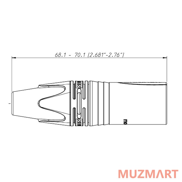 Neutrik NC4MXX Кабельный разъем XLR male 4 контакта