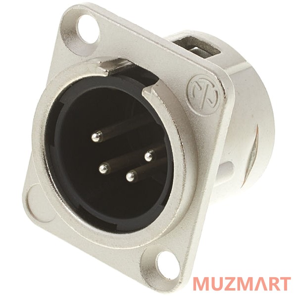 Neutrik NC4MD-L-1 Панельный разъем XLR male 4 контакта