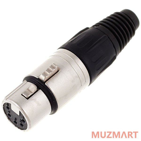 Neutrik NC5FX Кабельный разъем XLR female 5 контактов, посеребренные контакты