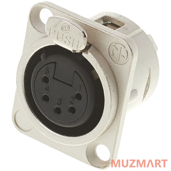 Neutrik NC5FD-L-1 Панельный разъем XLR female 5 контактов
