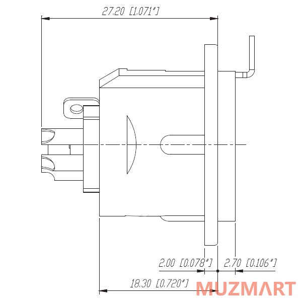 Neutrik NC5FD-L-1 Панельный разъем XLR female 5 контактов