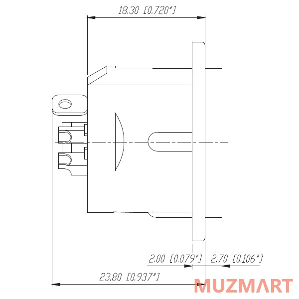 Neutrik NC5MD-L-1 Панельный разъем XLR male 5 контактов