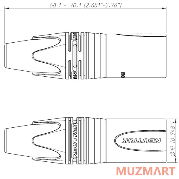 Neutrik NC6MXX Кабельный разъем XLR male 6 контактов