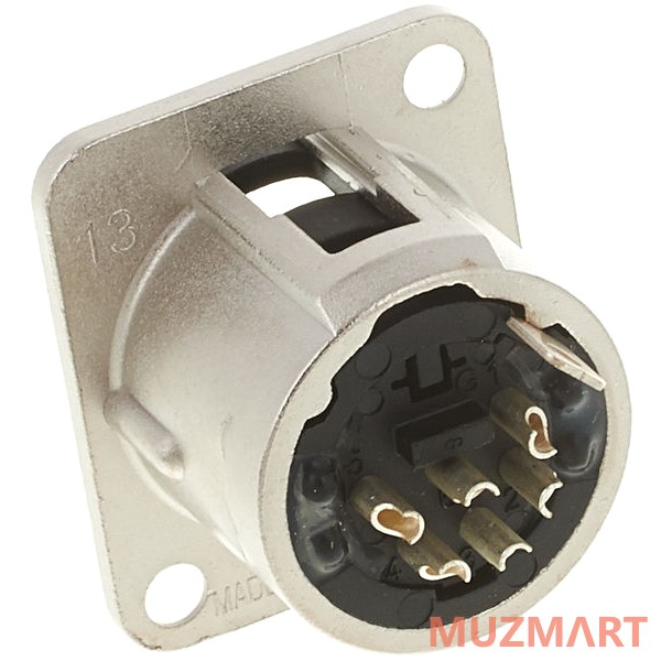 Neutrik NC6MD-L-1 Панельный разъем XLR male 6 контактов