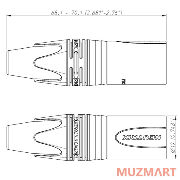 Neutrik NC7MXX Кабельный разъем XLR male 7 контактов