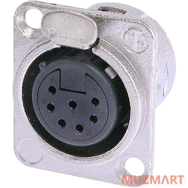 Neutrik NC7FD-L-1 Панельный разъем XLR female 7 контактов