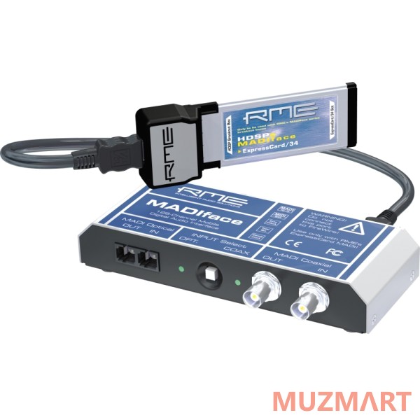 RME Madiface 128 канальная 24 Bit / 192 kHz, 34mm Express карта + модуль вх/вых