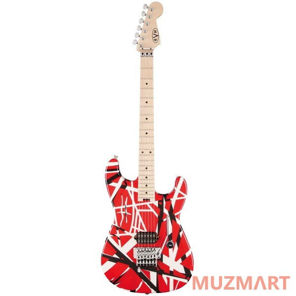 EVH Stripe Series Red With Black & White Stripes Электрогитара