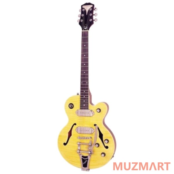 Epiphone Wildkat Antique Natural W/BIGSBY Vibrotone Tremolo Электрогитара полуакустическая