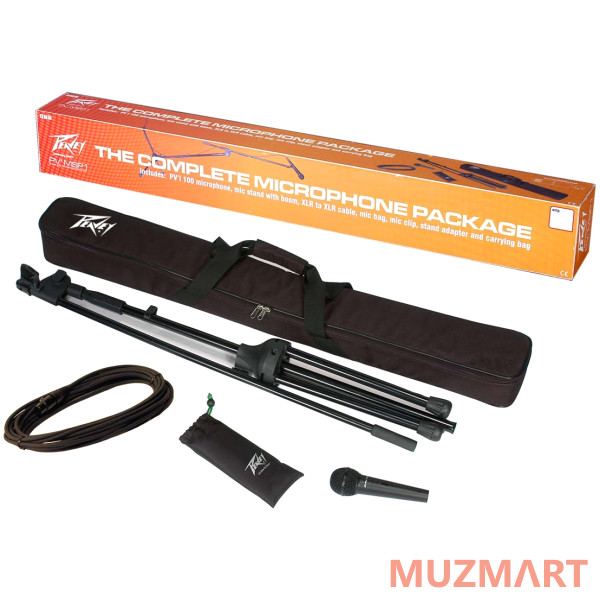Peavey PV-MSP1 MICROPHONE/MIC Stand Package XLR Комплект: микрофон PVi100, стойка и аксессуары