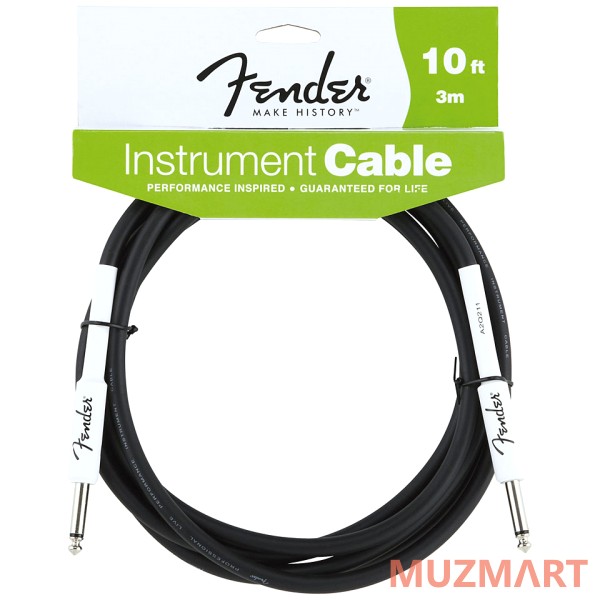 Fender 10` Instrument Cable Black Кабель инструментальный Jack-Jack, 3м