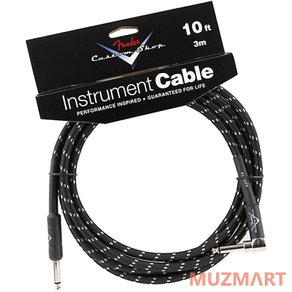 Fender Custom Shop 10` Instrument Cable Black Tweed Кабель инструментальный Jack-Jack, 3м