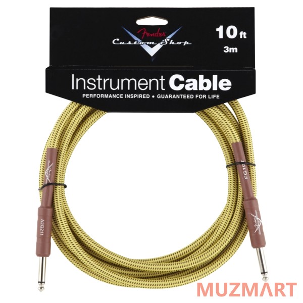 Fender Custom Shop 10` Instrument Cable Tweed Кабель инструментальный Jack-Jack, 3м