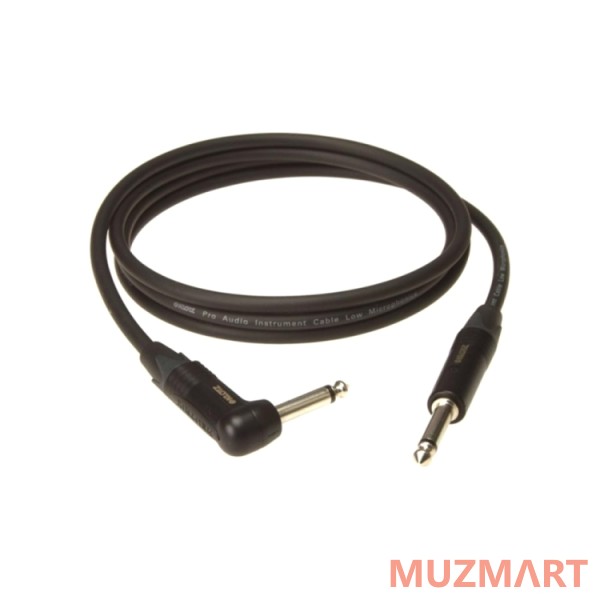 Klotz IKN045PR1 Кабель инструментальный угловой Jack-Jack, 4,5м