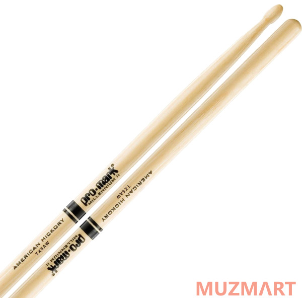 Promark TX5AW Hickory 5A Wood Tip Барабанные палочки, орех