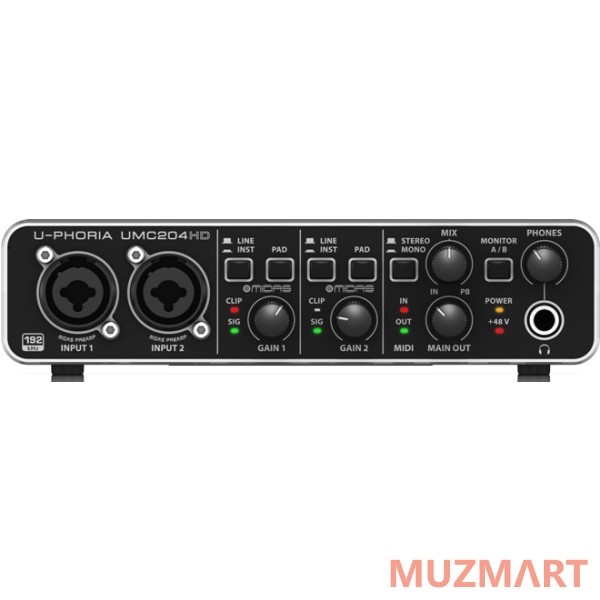 Behringer UMC204HD USB интерфейс