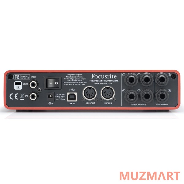 Focusrite Scarlett 6I6 USB интерфейс