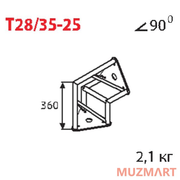 Imlight T28/35-25 Стыковочный угол 90 градусов