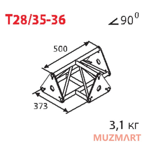 Imlight T28/35-36 Стыковочный узел для 3-х ферм под 90 градусов