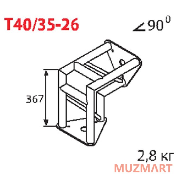 Imlight T40/35-26 Стыковочный угол 90 градусов