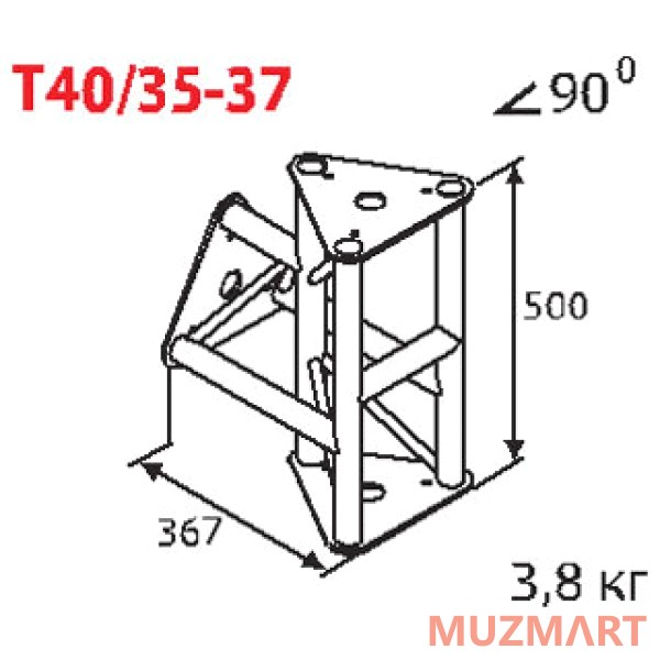 Imlight T40/35-37 Стыковочный узел для 3-х ферм под 90 градусов