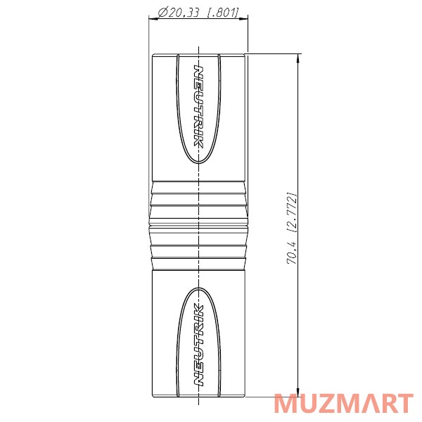 Neutrik NA3MM Адаптер-переходник XLR male - XLR male, 3 контакта