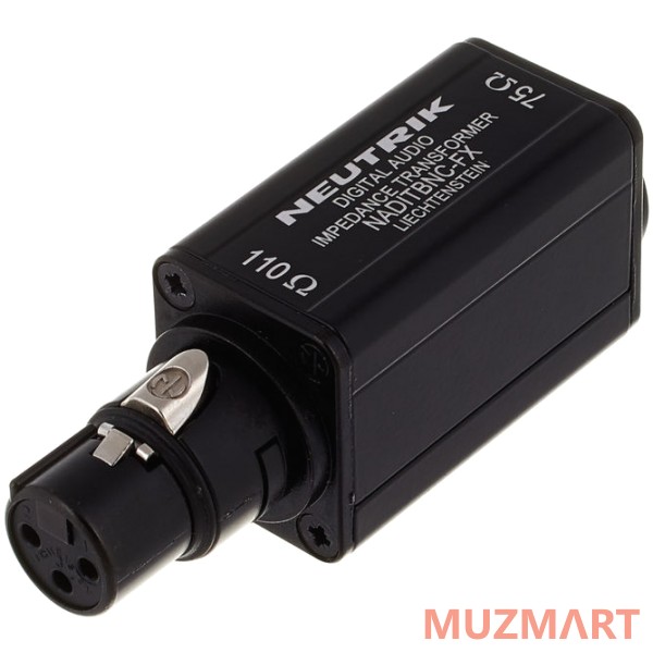 Neutrik NADITBNC-FX Адаптер AES/ABU, XLR гнездо 110 Ом вход - BNC 75 Ом выход