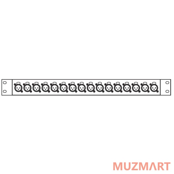 Soundcraft LR-BOB-16M Рэковая (1U) коммутационная панель для Local Rack, 16 разъемов XLR папа
