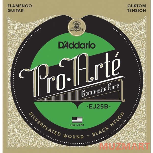 D'Addario EJ25B Composite SILVER/BLACK 28-42 Струны для классической гитары