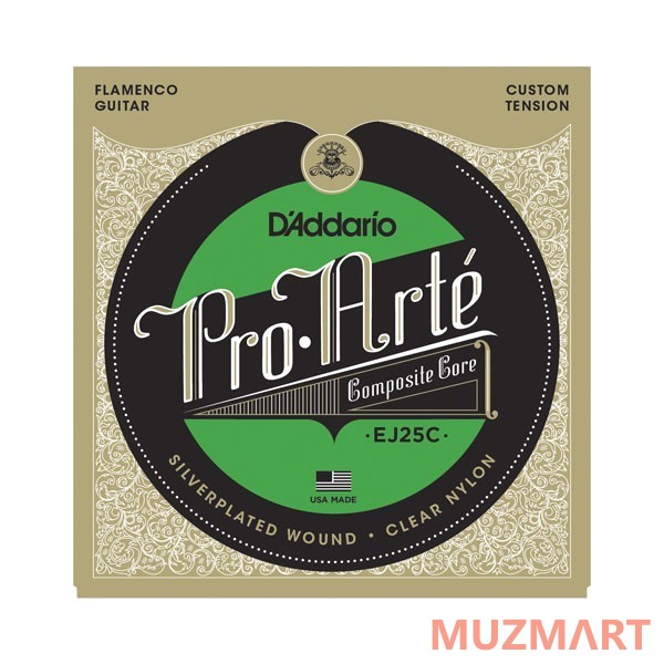D'Addario EJ25C Composite SILVER/CLEAR Nylon Струны для классической гитары
