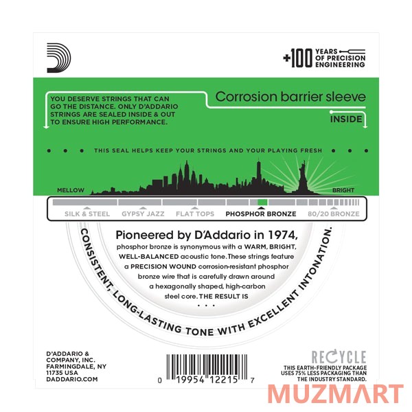D'Addario EJ18 Струны для акустической гитары