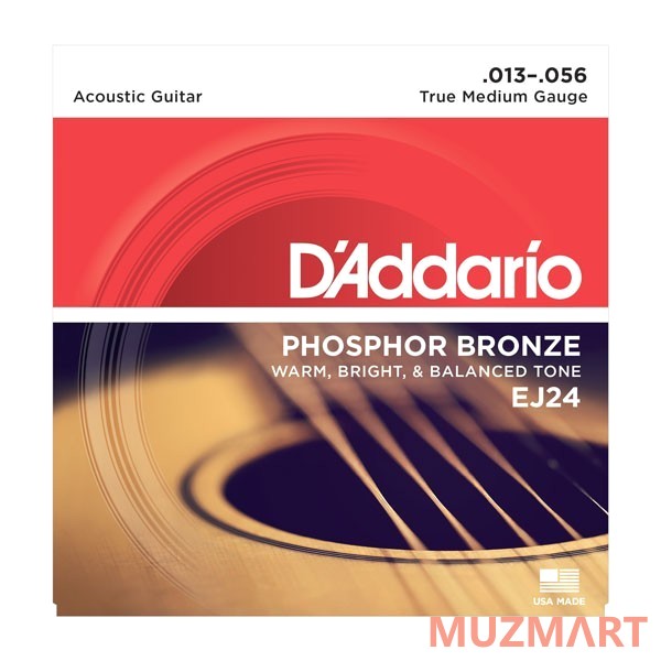 D'Addario EJ24 True Medium Струны для акустической гитары 13-56