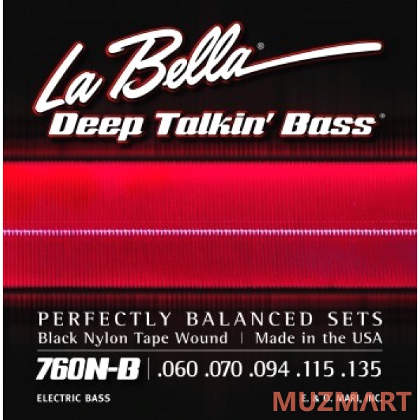 La Bella 760N-B Струны для 5-стр. бас-гитары, калибр 60-135