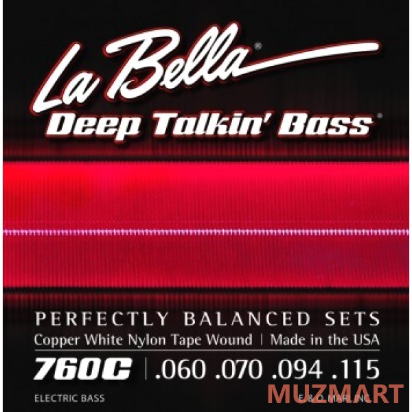 La Bella 760С Струны для 4-стр. бас-гитары, калибр 60-115
