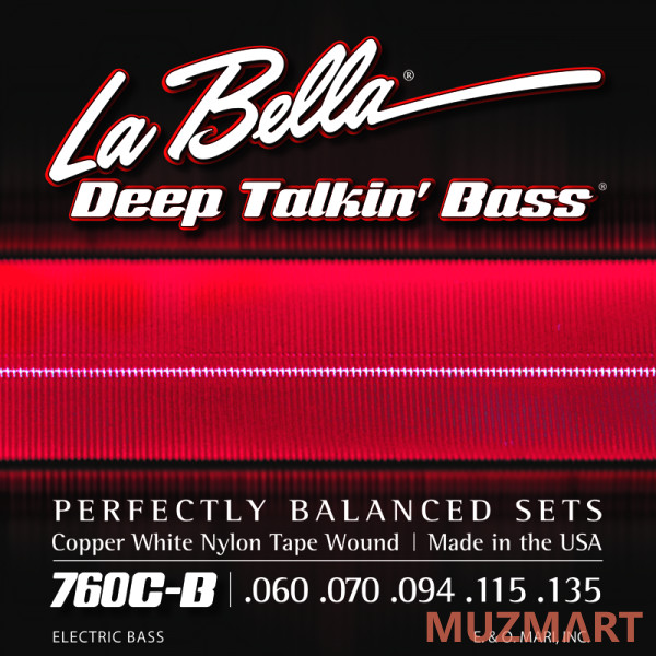 La Bella 760C-B Струны для 5-стр. бас-гитары, калибр 60-135