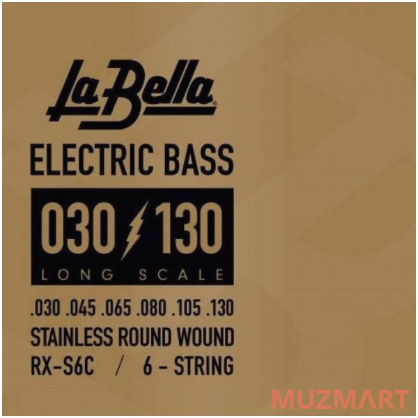La Bella RX-S6C Струны для 6-струнной бас-гитары, 30-130