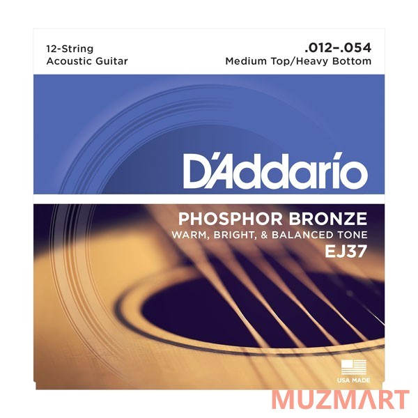 D'Addario EJ37 Струны для 12-ти струнной гитары