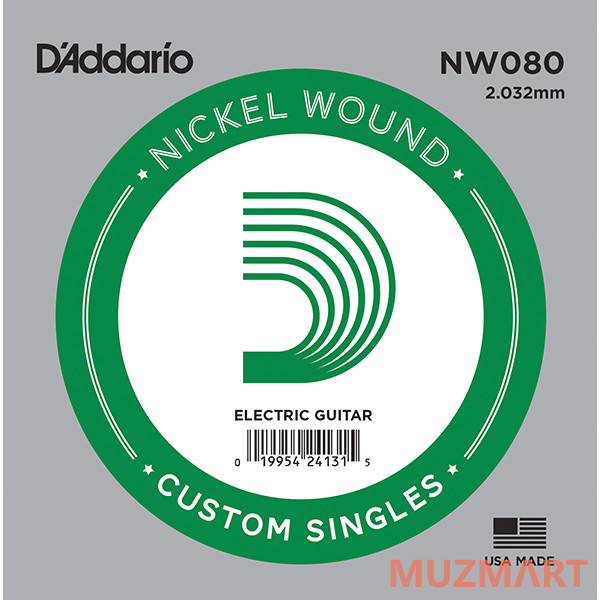 D'Addario NW080 Одиночная струна для электрогитары